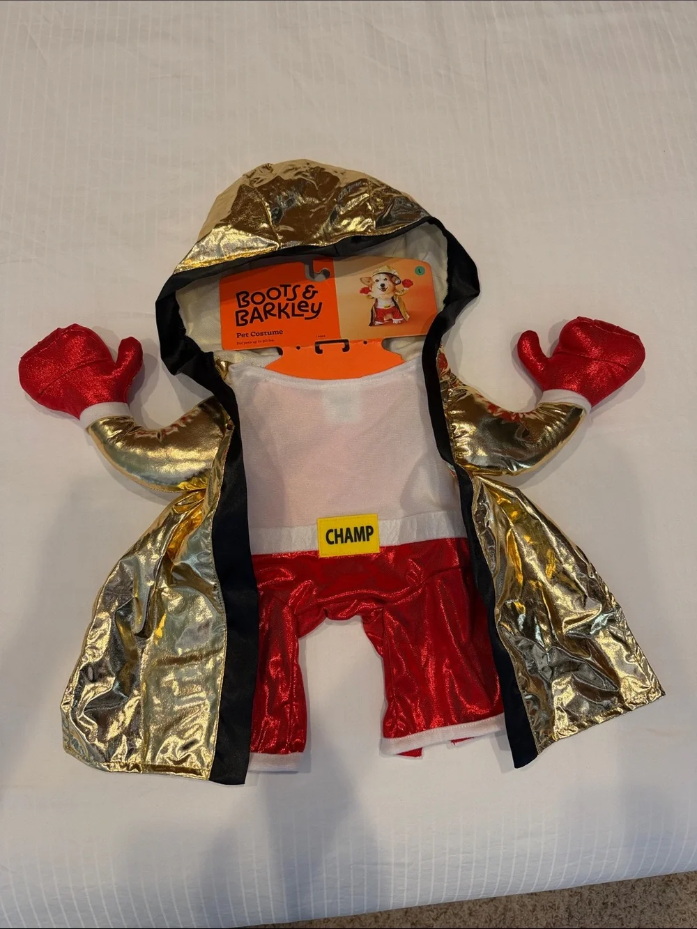 🥊🏆 NWT Boxing Champ Halloween Dog Costume - Lg - Boots and Barkley 🥊🏆